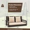 2-person Outdoor Wicker Porch Swing With Seat And Back Cushions